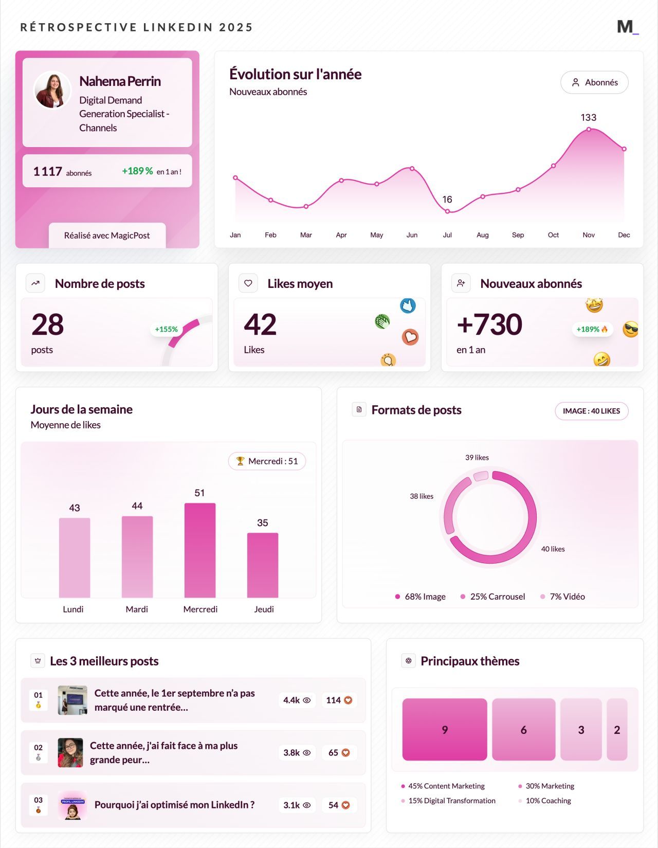 LinkedIn Wrapped 2025 · Nahema Perrin